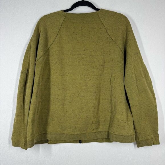 Nike Tech Fleece Full Zip Jacket Olive Green Black Activewear Women’s Size XL - Picture 5 of 7